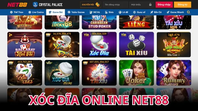 Xóc đĩa online NET88: Đánh giá sòng bạc uy tín tại Việt Nam